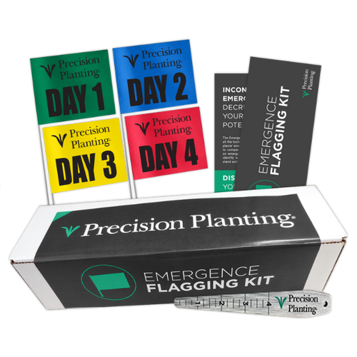 The Emergence Flagging Kit contains everything you need to track emergence of your crops. 