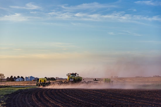 Photo of high-speed planter equipped with SpeedTube technology from Precision Planting