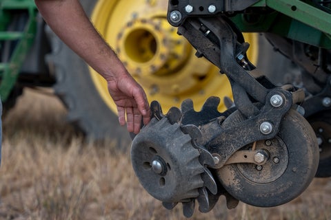 Reveal, from Precision Planting, is a frame mounted row cleaner.