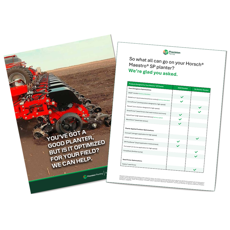 Horsch® Maestro® SP planter optimization and upgrade guide. 
