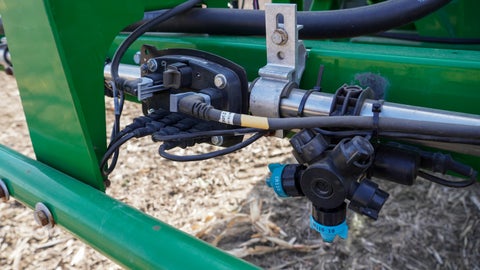 SymphonyNozzle from Precision Planting controls rate and pressure independently. 