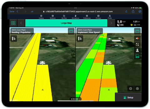 Interactively view your in-cab Gen 3 20|20, remotely monitor field progress, and analyze diagnostics from your tablet or computer.