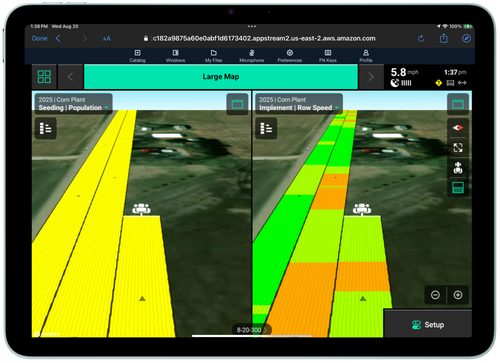 Interactively view your in-cab Gen 3 20|20, remotely monitor field progress, and analyze diagnostics from your tablet or computer.