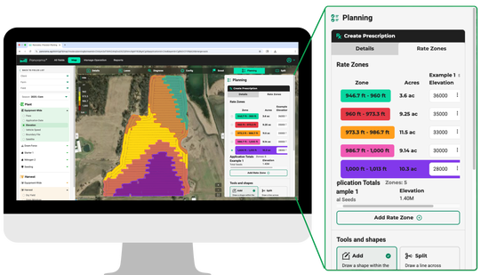 Assigning rate zones for a prescription in Panorama. 
