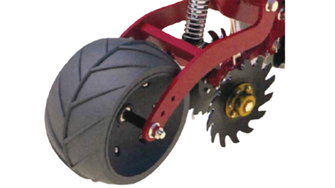 Case manual 2-stage cupped razor closing wheels