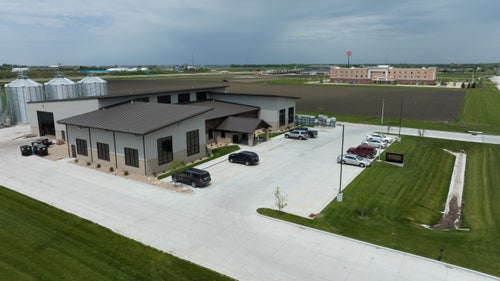 External picture of the Precision Planting PTI Farm building in Pontiac, IL 