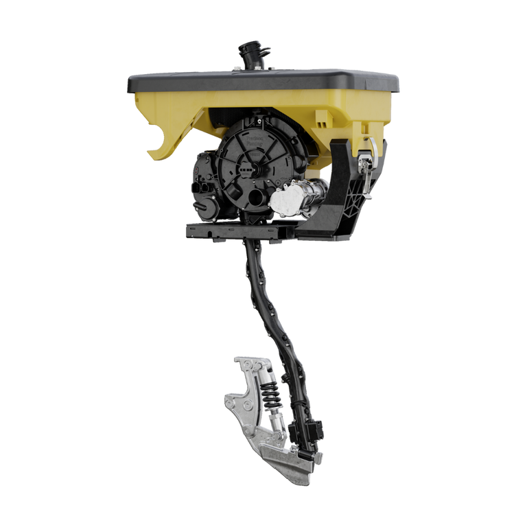 ArrowTube seed delivery system mounted on a traditional seed box.