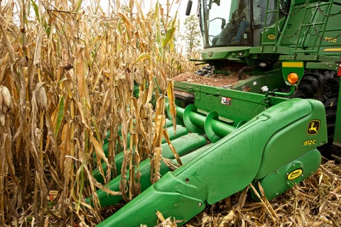 Accurate row guidance with TrueSight can significantly improve material flow and feeding into the header. 