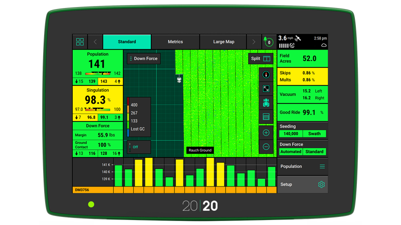 DrySet é compatível com o monitor de plantio 20|20 Gen 3 da Precision Planting