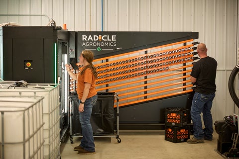 Radicle agents loading GeoTubes into Radicle Lab 