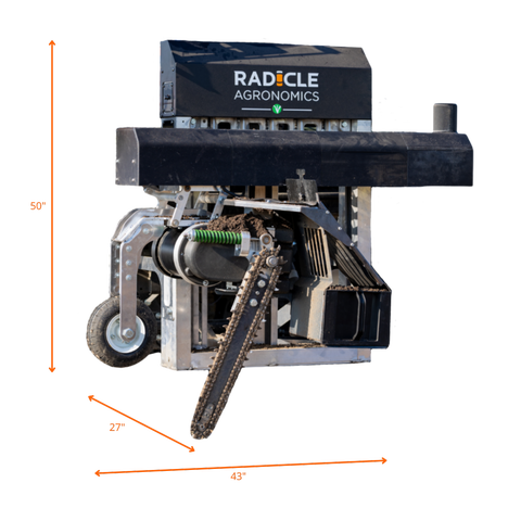 GeoKnife is a revolutionary design with specifications that make cross-sectional soil sampling possible.