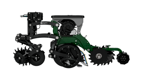 CornerStone Planting System from Precision Planting with mini hopper. A custom, factory-built solution for your planter upgrade. 