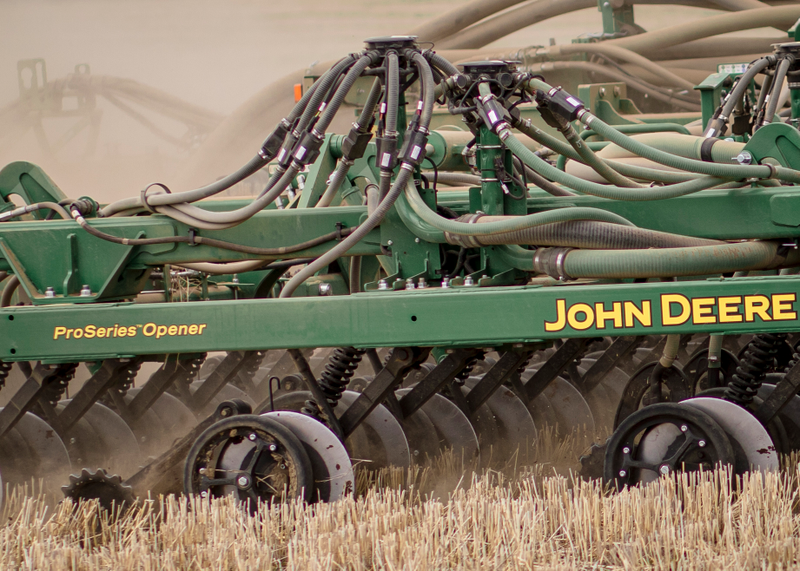 John Deere air seeder upgraded with Precision Planting's Clarity system
