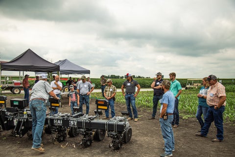 Farmers learning at the PTI Farm