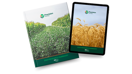 Find the entire collection of studies conducted at the PTI Farms in 2024 in these yield summary reports.