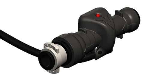 El módulo FlowSense AUX tiene una vía de flujo para un producto para controlar el líquido en su sembradora.