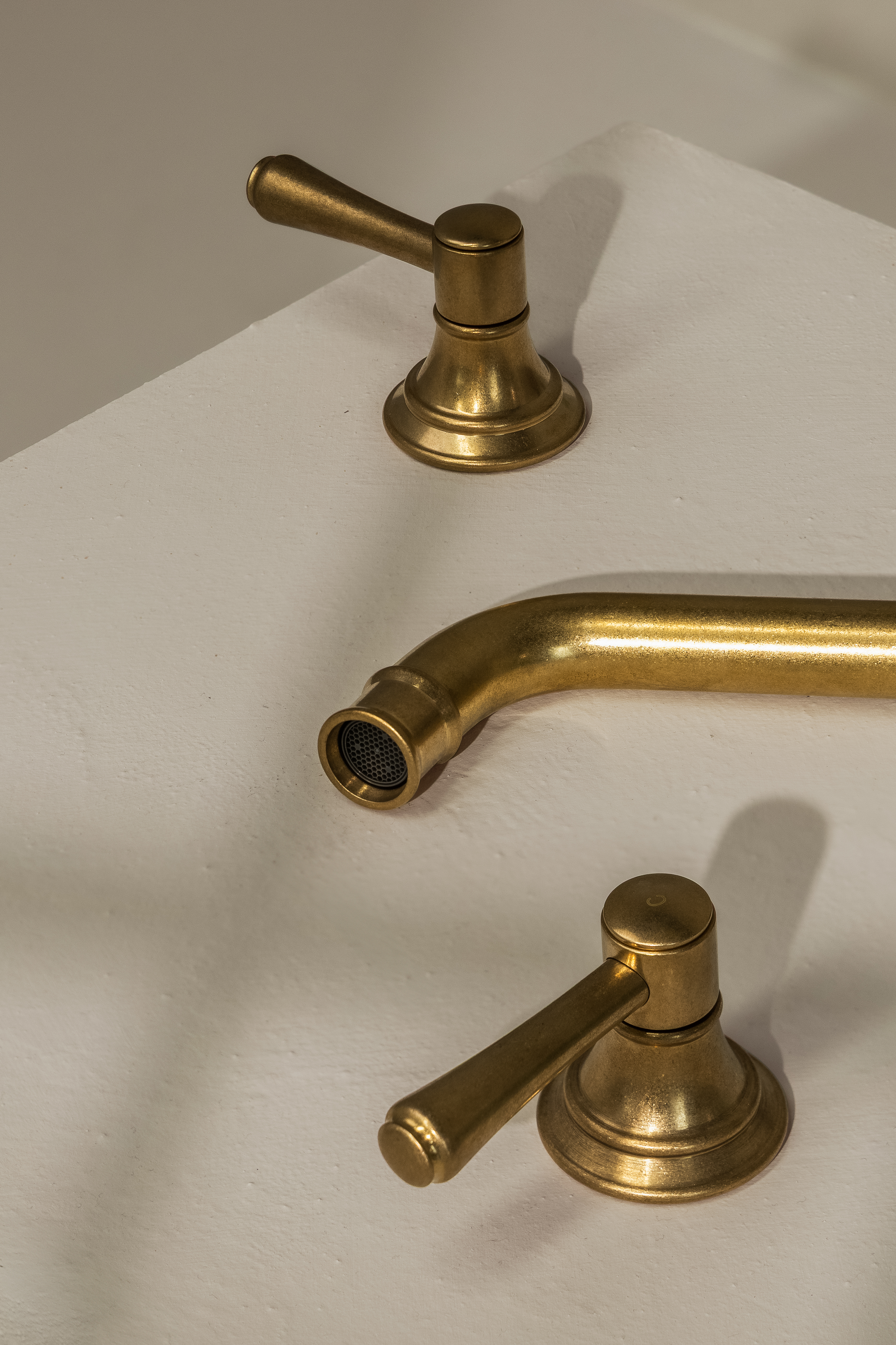 Kingsley Tapware in Tumbled Aged Brass