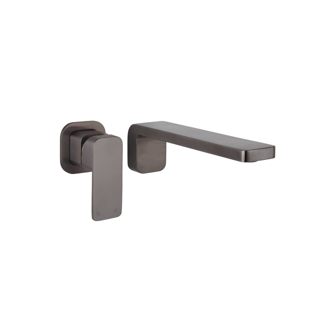 Nesso Minimal Mixer & Spout Set - Brushed Gunmetal | ABI Interiors