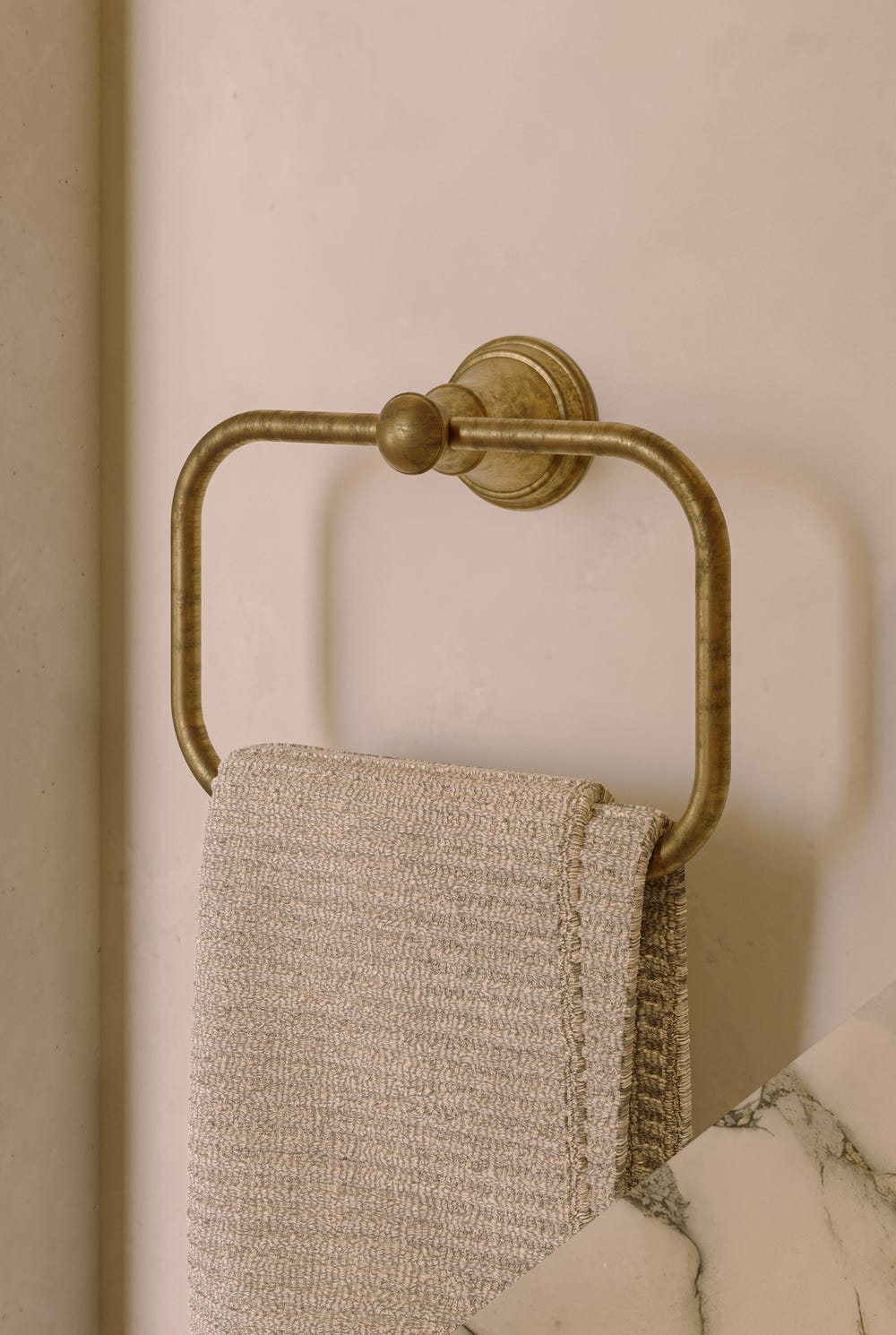 Kingsley Bathroom Accessories in Tumbled Aged Brass