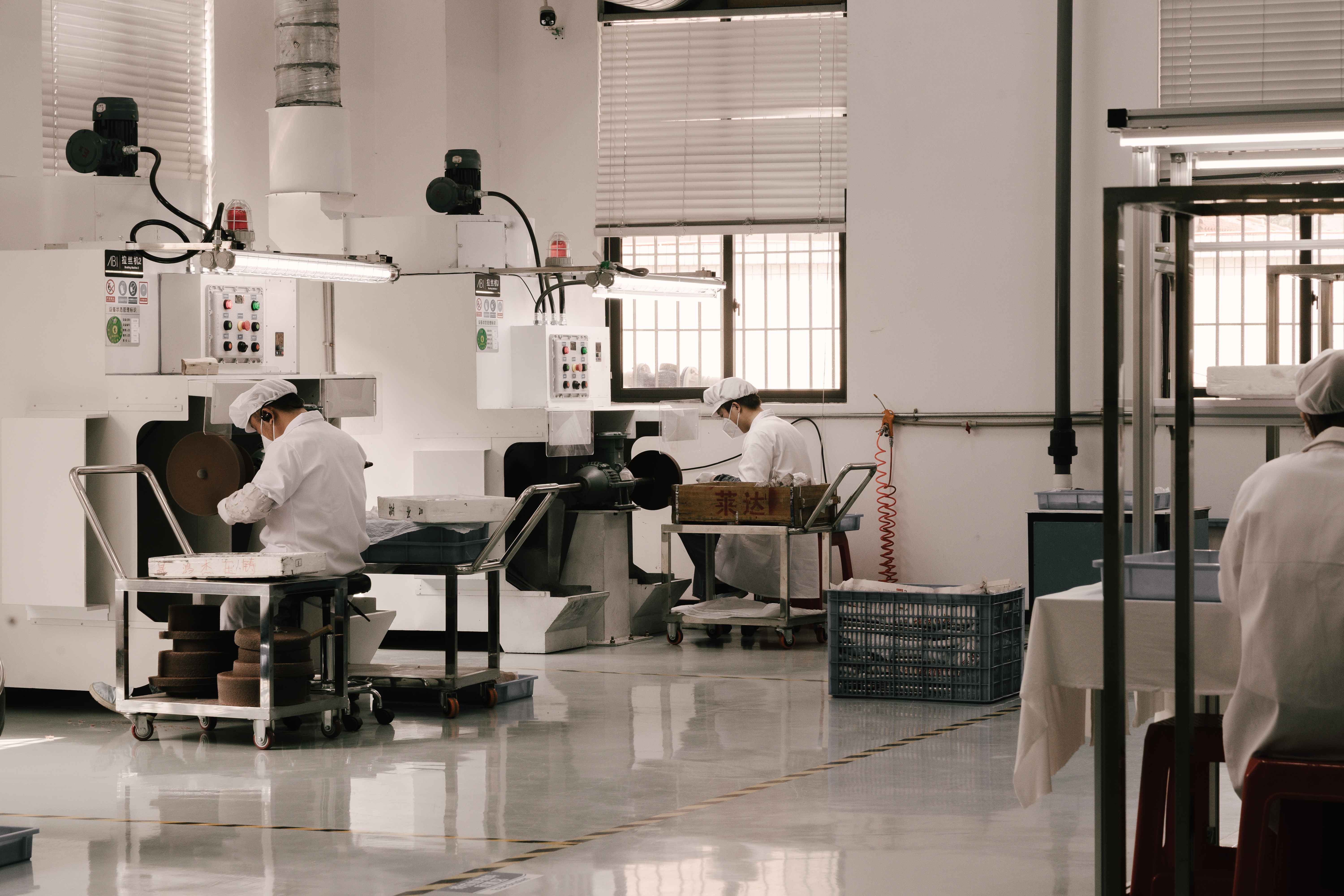 Finishing work at the Zhongshan facility