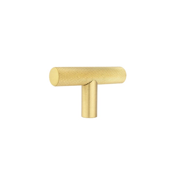 Tezra Textured Cabinetry T Pull 57mm - Brass - Feature