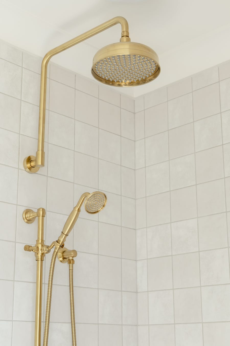 Kingsley in a shower