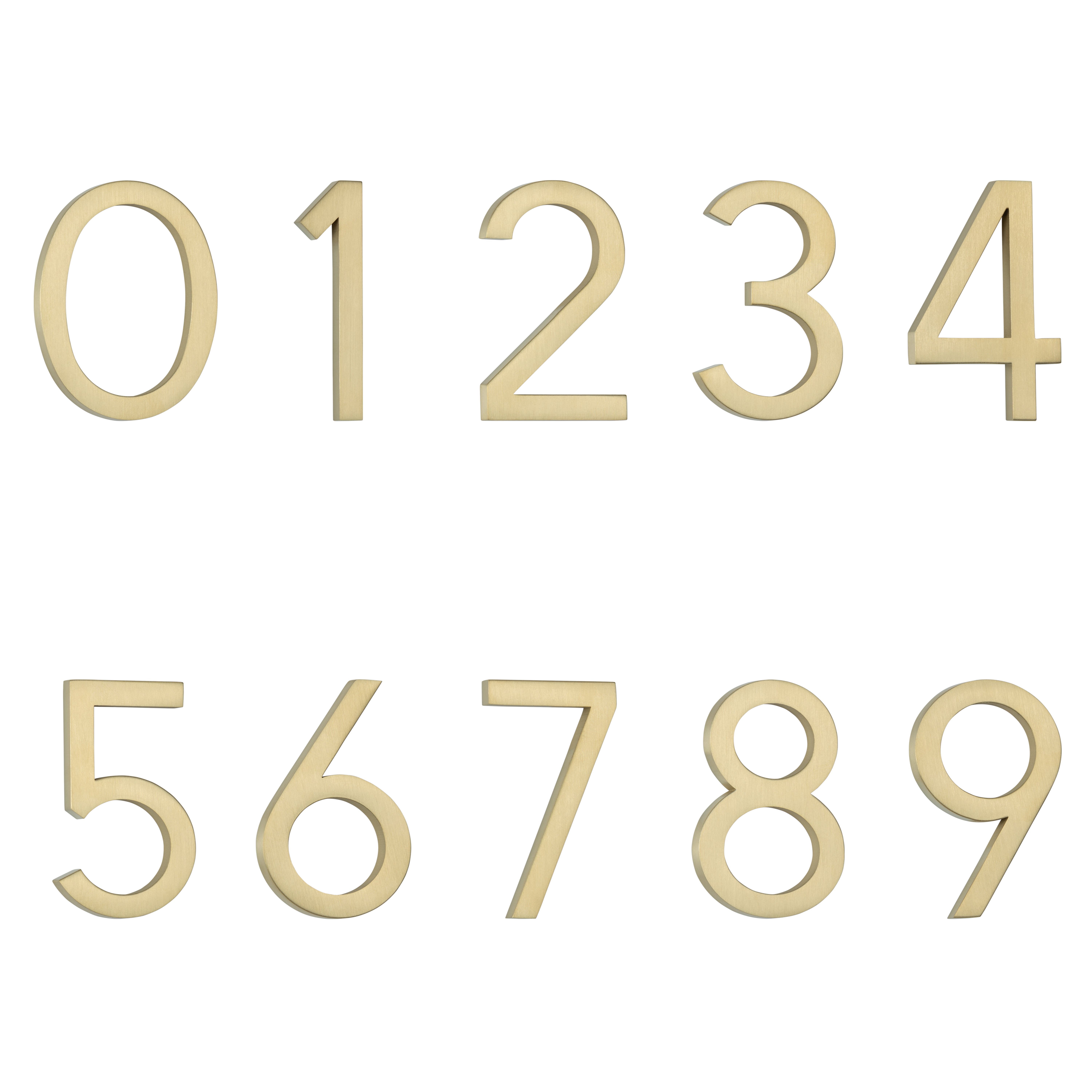 Nummber For Numbering - Brushed Brass | ABI Interiors