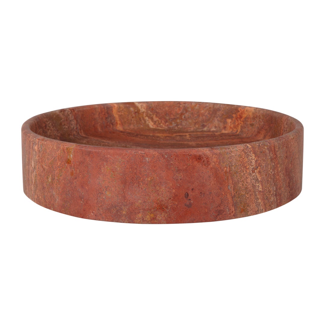 Fpj Round Pedra Round Basin Sink - Red Travertine | ABI Interiors