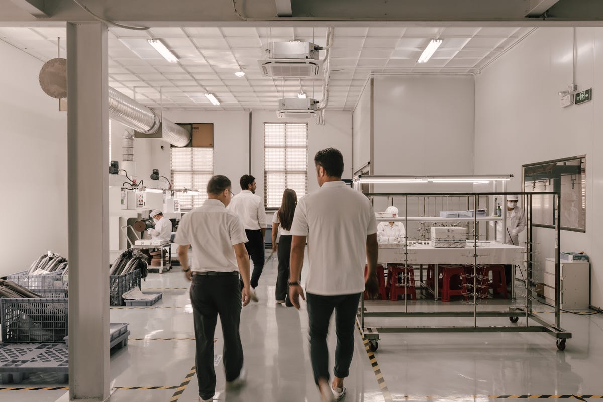 Components in production at the Zhongshan facility