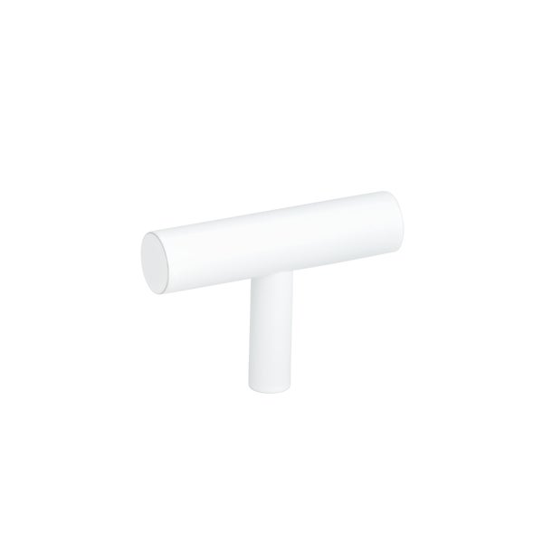 tezra cabinetry T pull white angle
