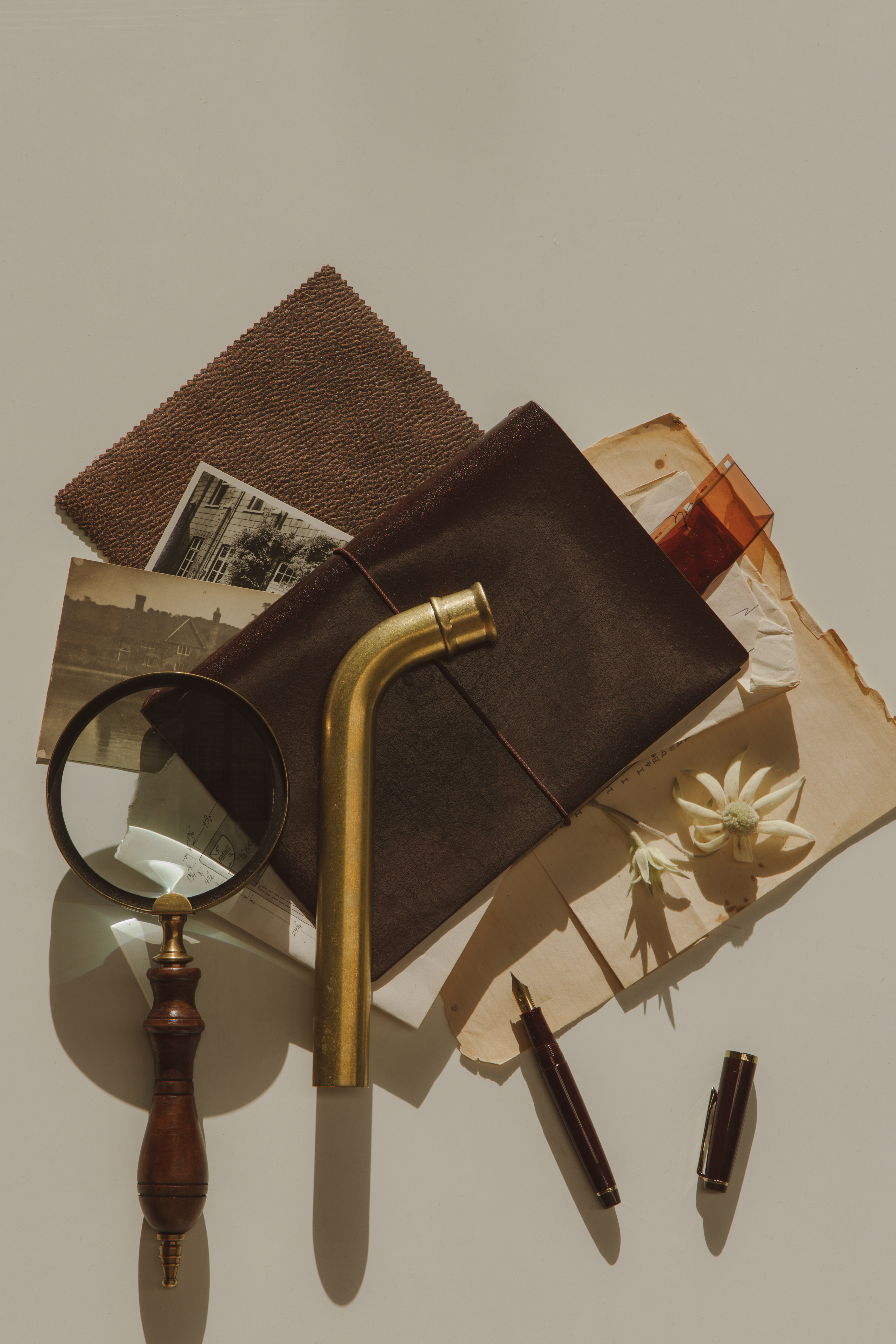 Kingsley tapware in Tumbled Aged Brass flatlay