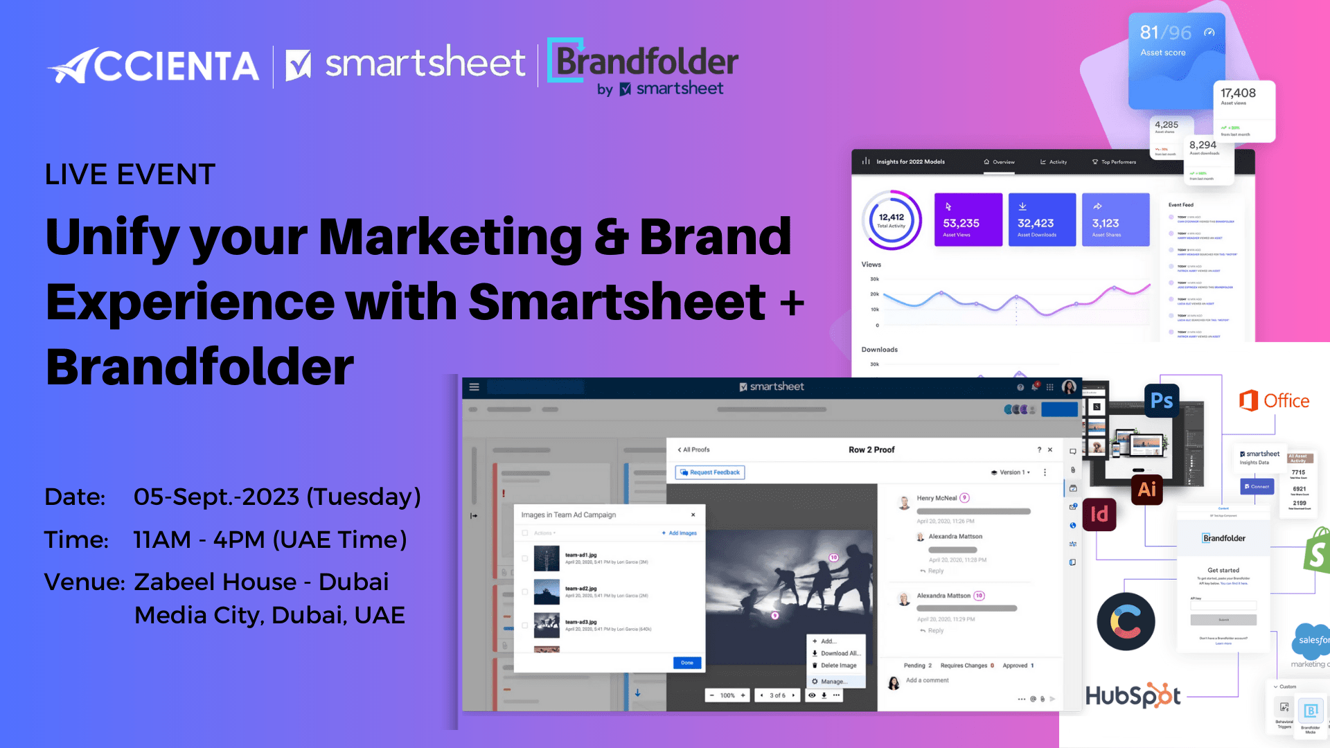 Smartsheet with Brandfolder event