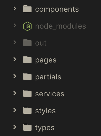 Next.js folder hierarchy