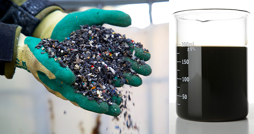 Plastic recycling to pyrolysis oil
