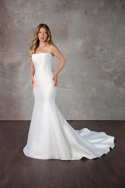 Essense of Australia bridal gown, style D4149 (dress & overskirt)