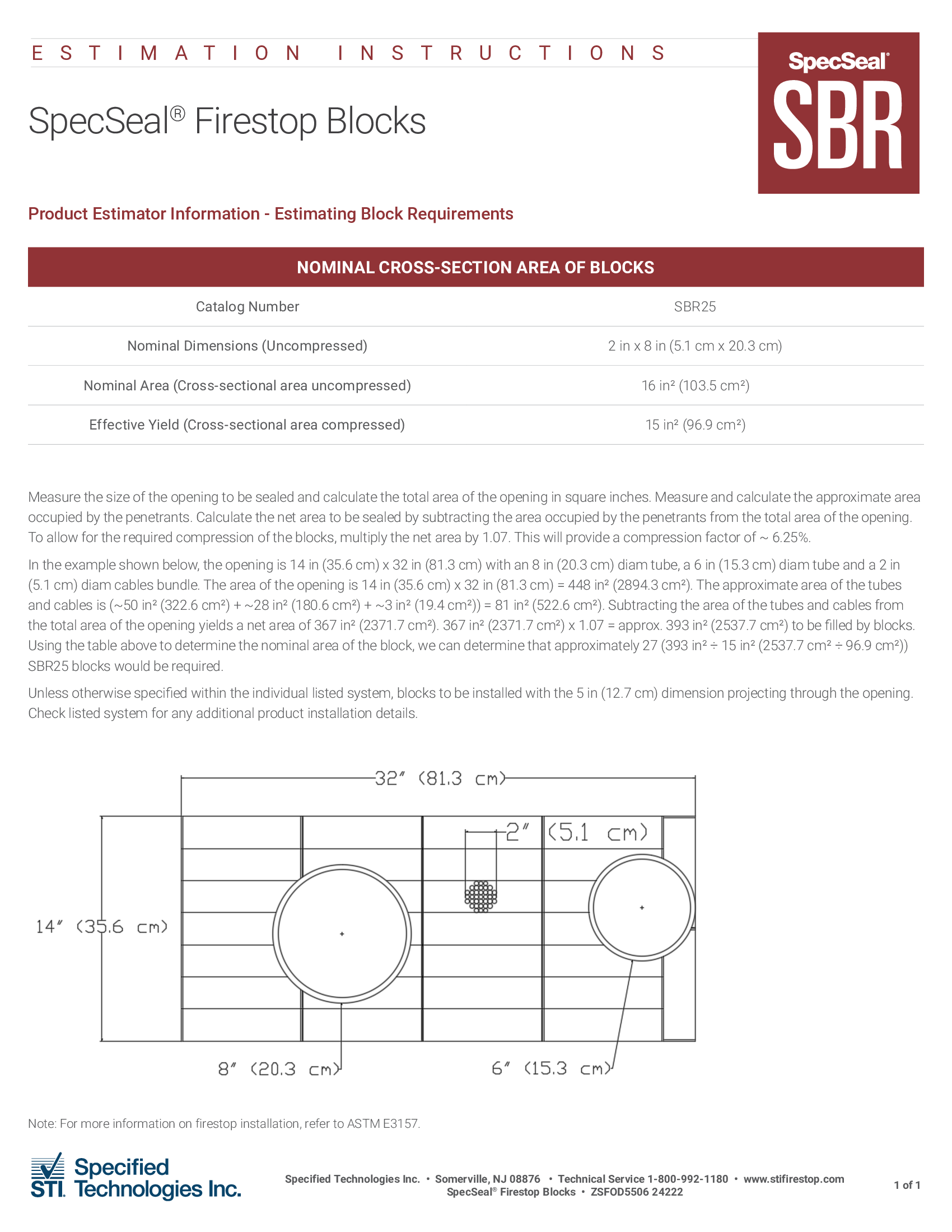 SBR Intumescent Firestop Block