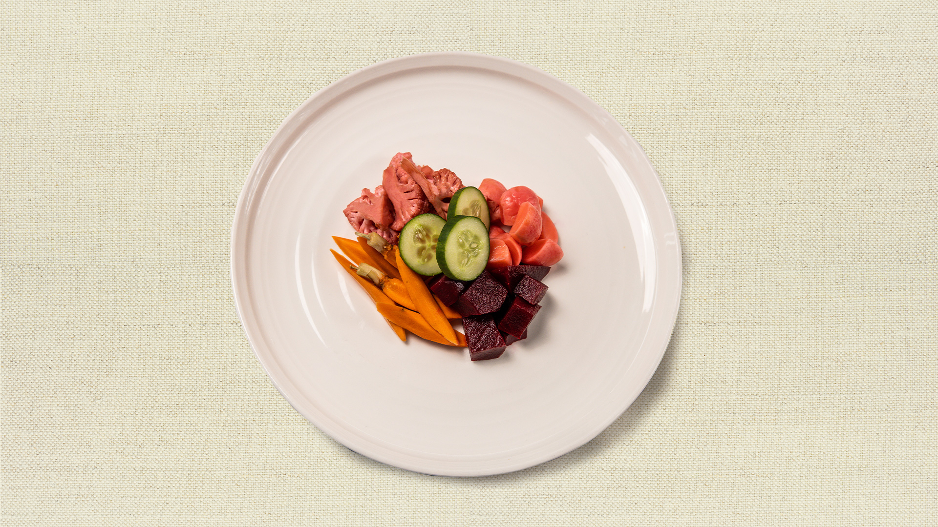 Seasonal Pickled Veggies (gf) - Includes cauliflower, carrots, beets, cucumbers. (12-14 oz, gluten free, vegan, serves 2-3)
