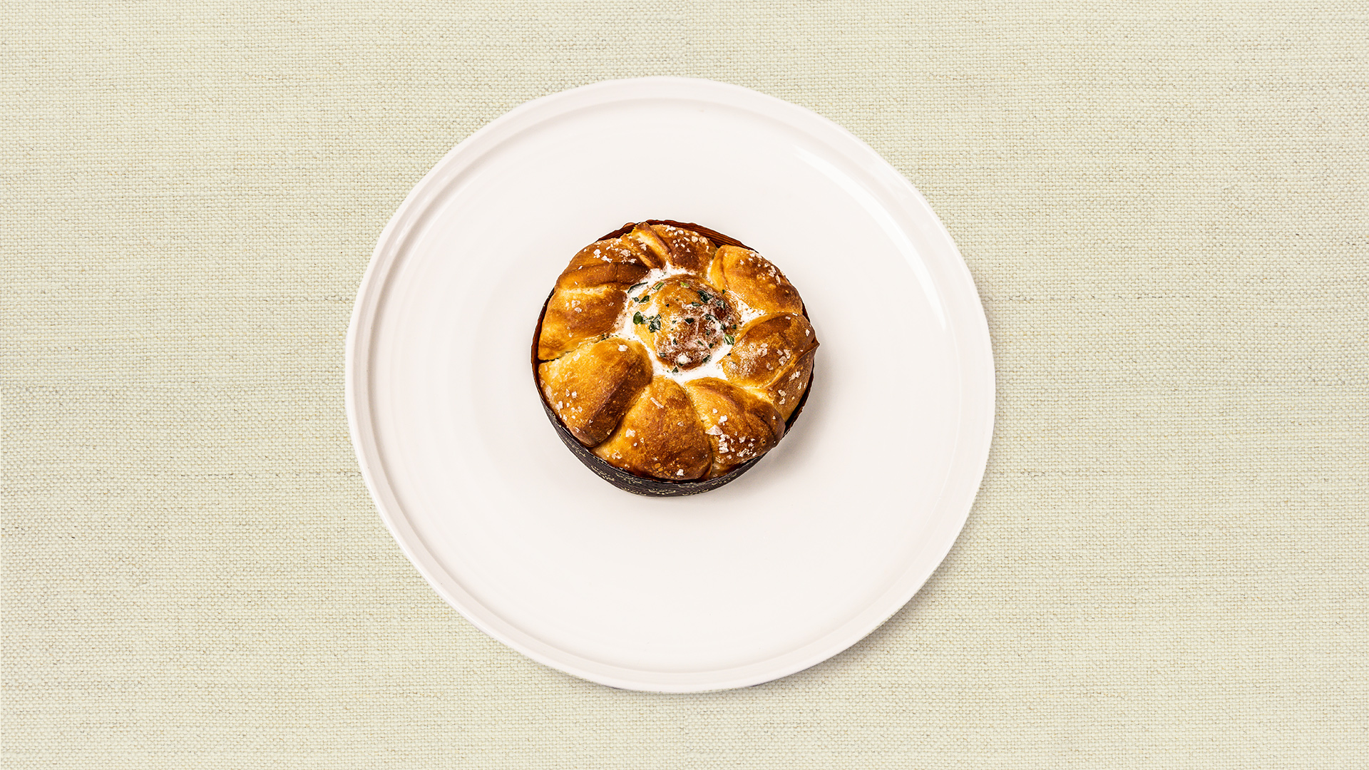 Parker House Rolls with Flaky Sea Salt - Topped with herbed butter. (vegetarian, serves 2-3)