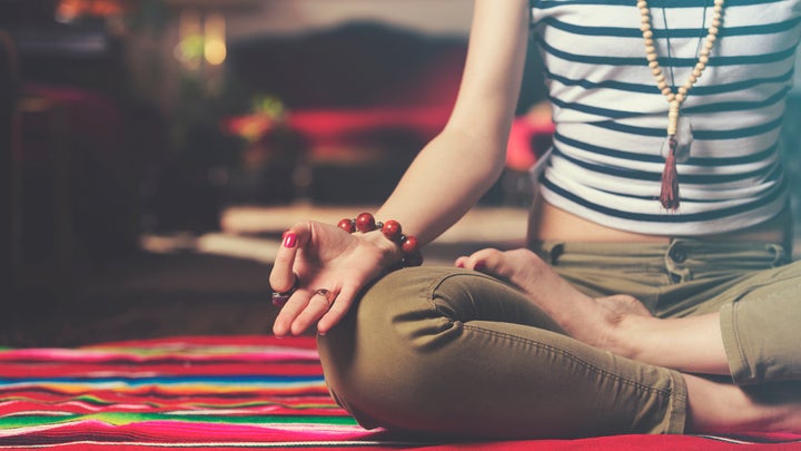 woman meditating