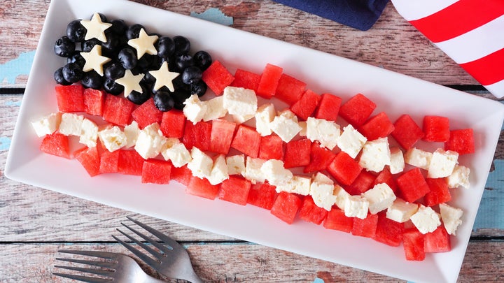 watermelon and feta US flag