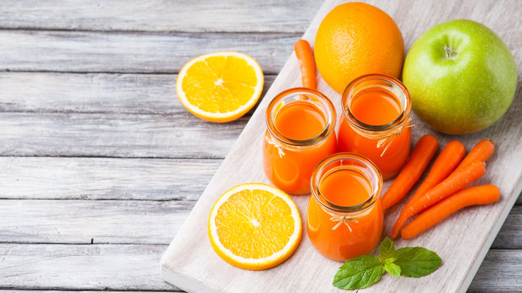 carrot, apple and orange juice