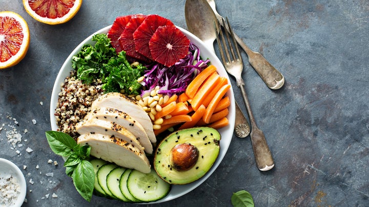 a balanced buddha bowl plate