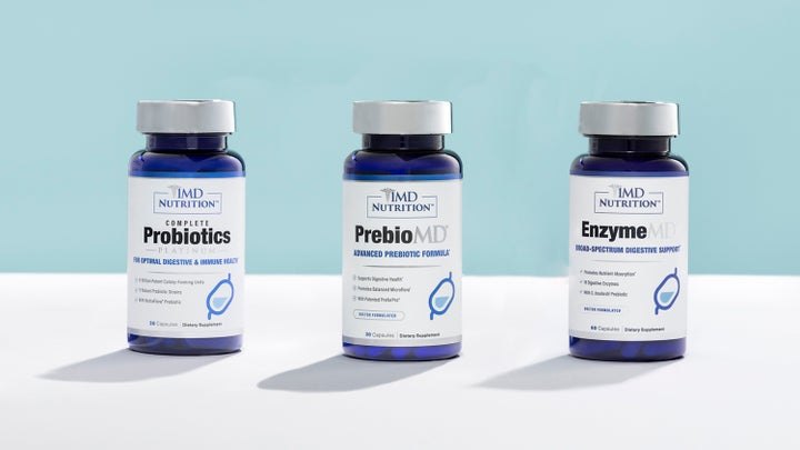 1MD Nutrition's Complete Probiotics Platinum, PrebioMD and EnzymeMD
