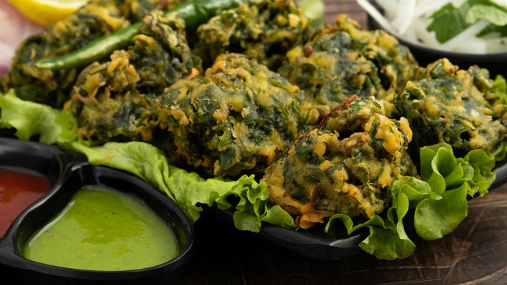 paalak pakora bajji bhajiya, food rich in fiber