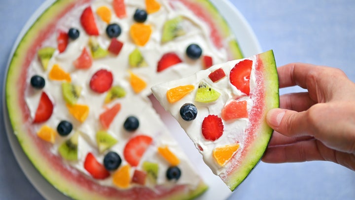 basil, watermelon pizza