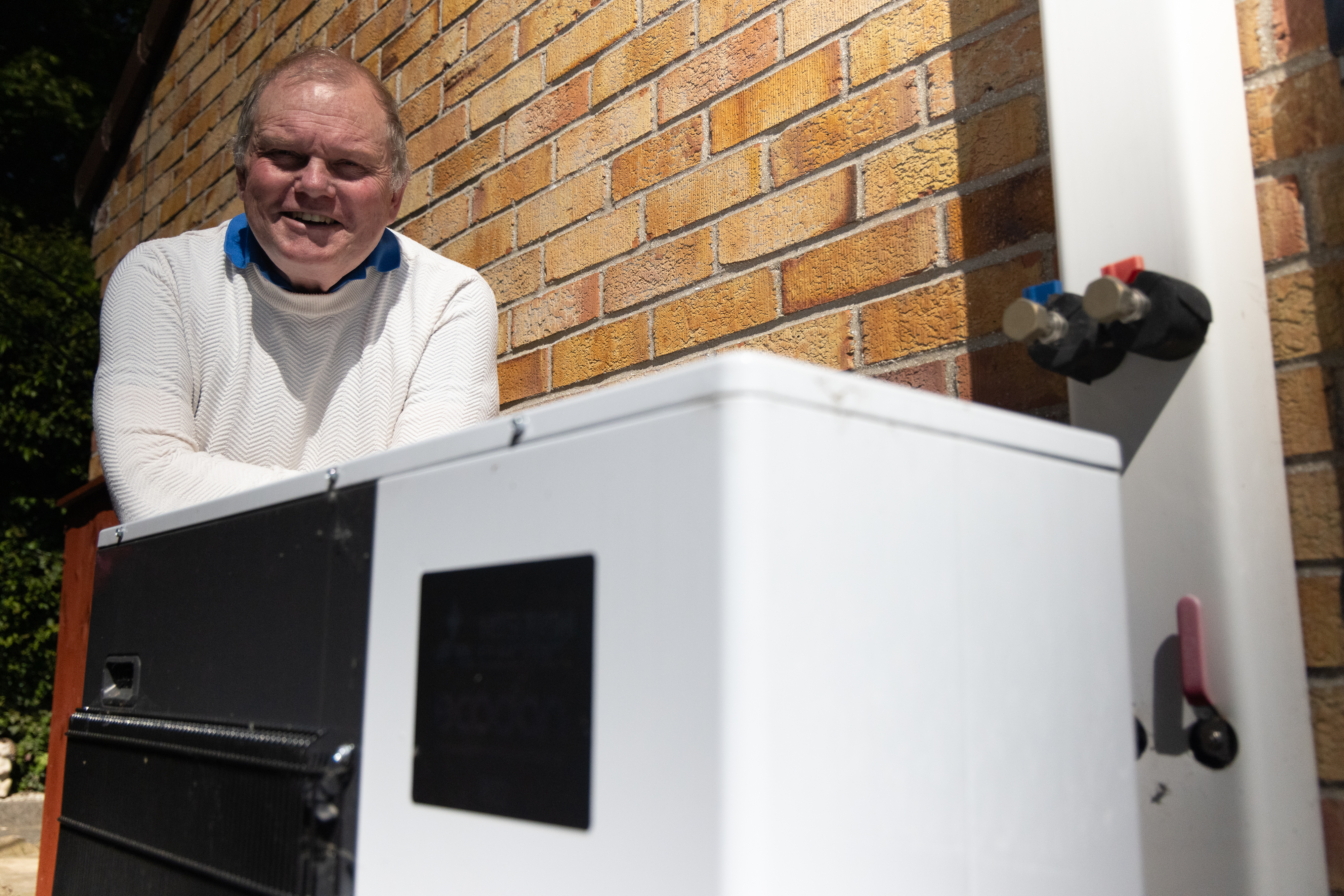 A resident happy with a heat pump install 