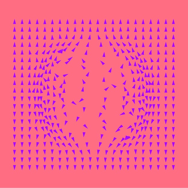 The image shows a pattern of small, purple triangles on a pink background, aligning with a vision to fuel a thriving global property ecosystem and a resilient society.