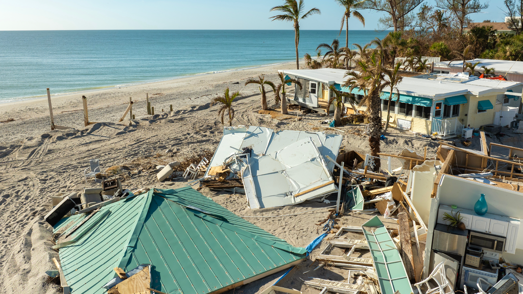 Stock image of hurricane damage