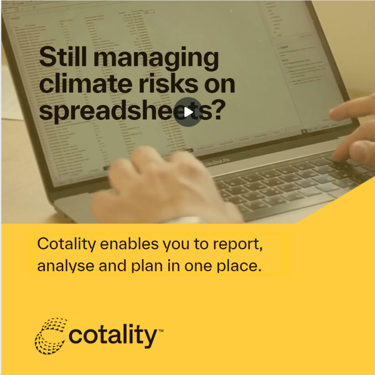 Video outlining how Cotality enables users to report, analyse and plan climate risk management in one place.