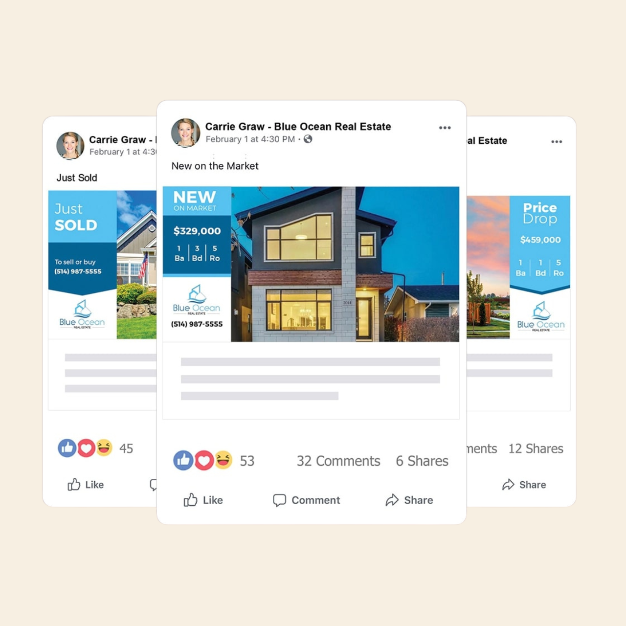 Real estate agent smiling and looking at their phone
